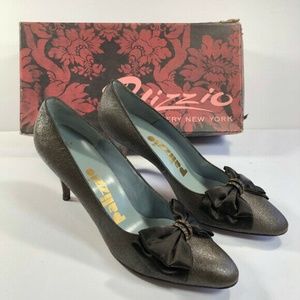 1960s Vintage Palizzio Bronze Heels Shoes Box